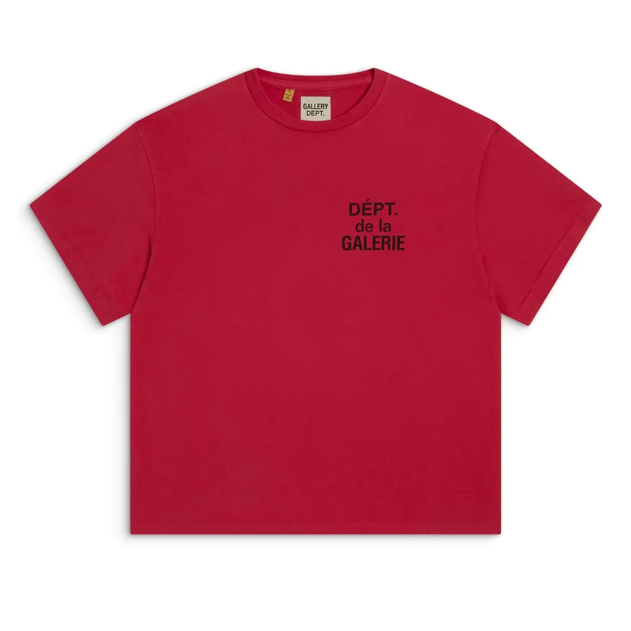 648#Gallery Dept New Classic Basic French Letters LOGO Basic Slogan Round Neck Short Sleeve T-Shirt Pure Cotton Tee Royal Blue Red Lake Blue Apricot Print Blue Apricot Print Black S～XL p90